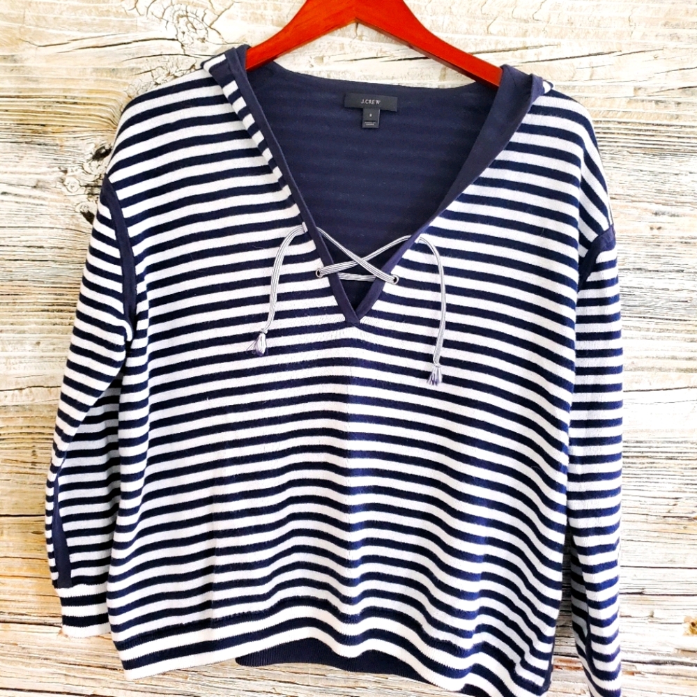 J Crew Reversible Hooded Sweater